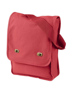 Authentic Pigment Pigment-Dyed Canvas Field Bag 1902 | Poppy - Front