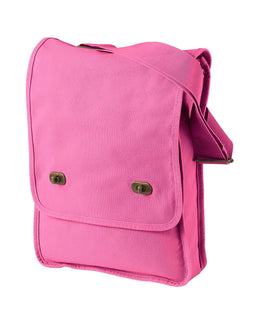Authentic Pigment Pigment-Dyed Canvas Field Bag 1902 | Flamingo - Front