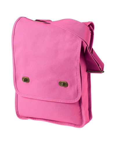 Authentic Pigment Pigment-Dyed Canvas Field Bag 1902 | Flamingo - Front