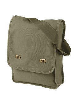 Authentic Pigment Pigment-Dyed Canvas Field Bag 1902 | Khaki Green - Front