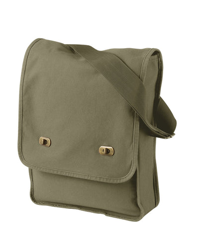 Authentic Pigment Pigment-Dyed Canvas Field Bag 1902 | Khaki Green - Front