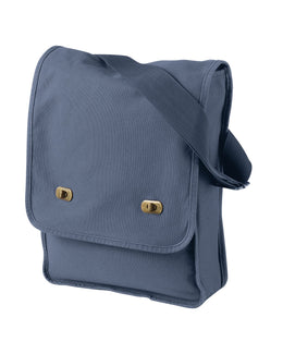 Authentic Pigment Pigment-Dyed Canvas Field Bag 1902 | Denim - Front