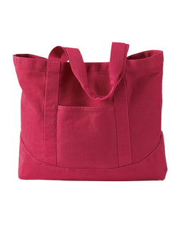 Authentic Pigment Pigment-Dyed Large Canvas Tote 1904 | Poppy - Front