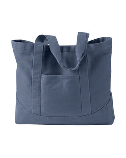 Authentic Pigment Pigment-Dyed Large Canvas Tote 1904 | Denim - Front