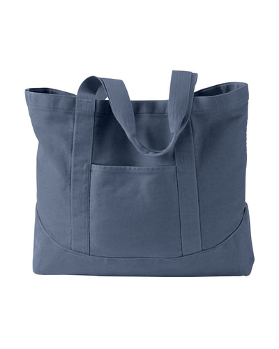 Authentic Pigment Pigment-Dyed Large Canvas Tote 1904 | Denim - Front