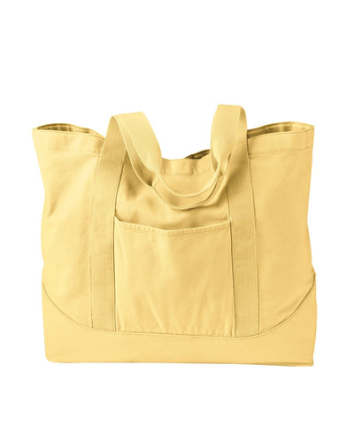 Authentic Pigment Pigment-Dyed Large Canvas Tote 1904 | Goldenrod - Front