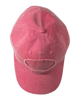 Authentic Pigment Raw Edge Patch Baseball Cap 1917 | Poppy - Front