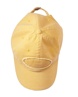 Authentic Pigment Raw Edge Patch Baseball Cap 1917 | Mustard - Front