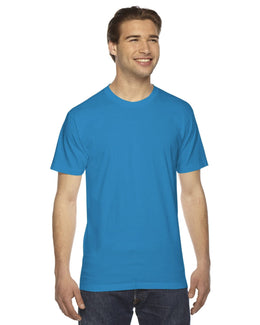 American Apparel Unisex Fine Jersey Short Sleeve T-Shirt 2001W | Teal - Front