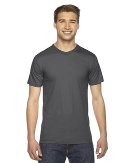 American Apparel Unisex Fine Jersey Short Sleeve T-Shirt 2001W | Asphalt - Front