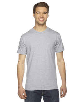American Apparel Unisex Fine Jersey Short Sleeve T-Shirt 2001W | Heather Grey - Front
