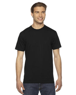 American Apparel Unisex Fine Jersey Short Sleeve T-Shirt 2001W | Black - Front
