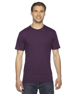 American Apparel Unisex Fine Jersey Short Sleeve T-Shirt 2001W | Eggplant - Front
