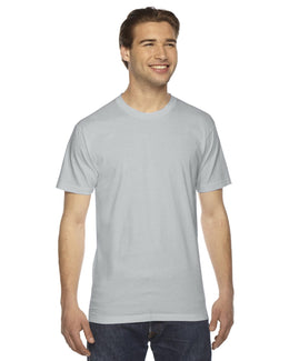 American Apparel Unisex Fine Jersey Short Sleeve T-Shirt 2001W | New Silver - Front