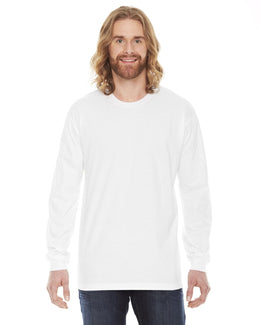 American Apparel Unisex Fine Jersey Long Sleeve T-Shirt 2007W | White - Front