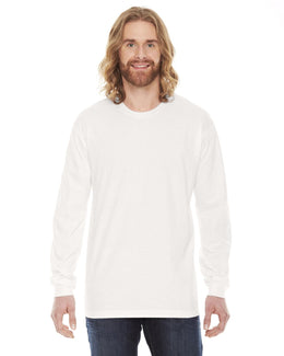 American Apparel Unisex Fine Jersey Long Sleeve T-Shirt 2007W | Creme - Front