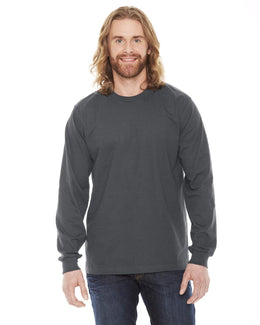 American Apparel Unisex Fine Jersey Long Sleeve T-Shirt 2007W | Asphalt - Front