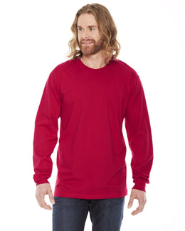 American Apparel Unisex Fine Jersey Long Sleeve T-Shirt 2007W | Red - Front