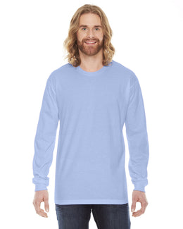 American Apparel Unisex Fine Jersey Long Sleeve T-Shirt 2007W | Baby Blue - Front