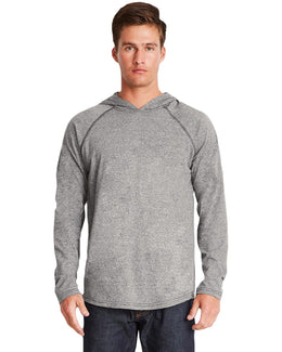 Next Level Unisex Mock Twist Raglan Hoody 2021 | Heather Gray - Front