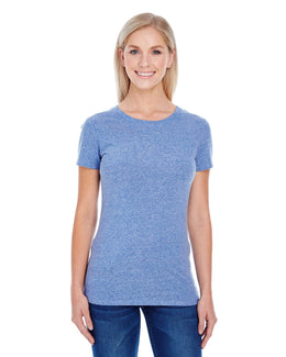 Threadfast Apparel Ladies Triblend Short Sleeve Tee 202A | Navy Triblend - Front