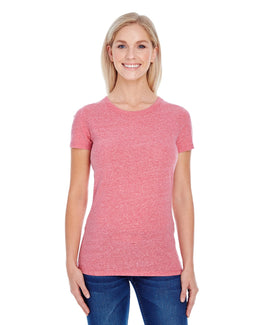 Threadfast Apparel Ladies Triblend Short Sleeve Tee 202A | Red Triblend - Front