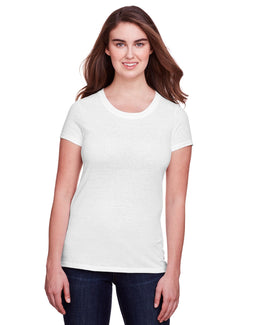 Threadfast Apparel Ladies Triblend Short Sleeve Tee 202A | Solid Wht Trblnd - Front
