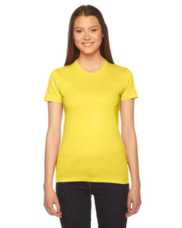 American Apparel Ladies Fine Jersey Short Sleeve T-Shirt 2102W | Sunshine - Front