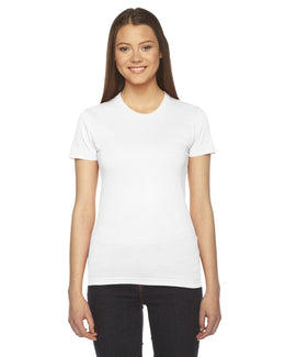 American Apparel Ladies Fine Jersey Short Sleeve T-Shirt 2102W | White - Front