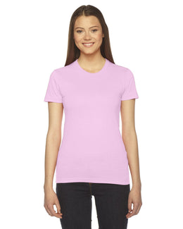 American Apparel Ladies Fine Jersey Short Sleeve T-Shirt 2102W | Light Pink - Front