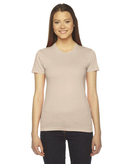 American Apparel Ladies Fine Jersey Short Sleeve T-Shirt 2102W | Creme - Front