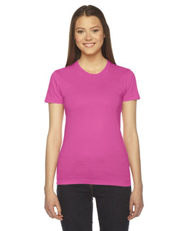 American Apparel Ladies Fine Jersey Short Sleeve T-Shirt 2102W | Fuchsia - Front