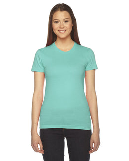 American Apparel Ladies Fine Jersey Short Sleeve T-Shirt 2102W | Mint - Front