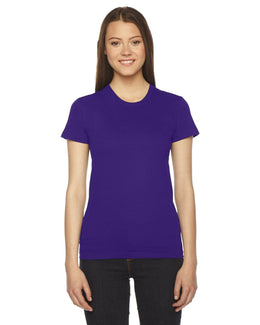 American Apparel Ladies Fine Jersey Short Sleeve T-Shirt 2102W | Purple - Front