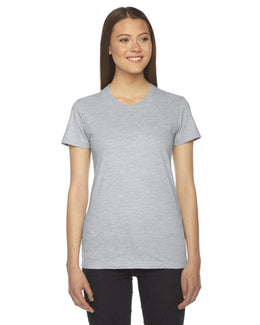 American Apparel Ladies Fine Jersey Short Sleeve T-Shirt 2102W | Heather Grey - Front