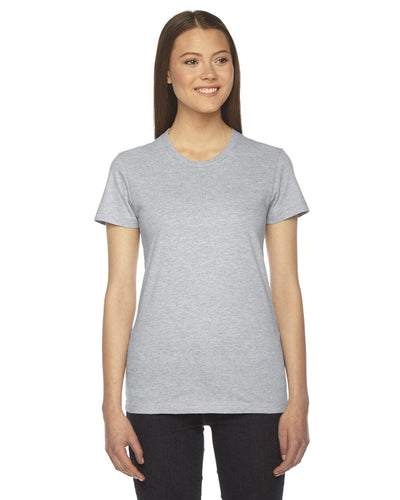 American Apparel Ladies Fine Jersey Short Sleeve T-Shirt 2102W | Heather Grey - Front