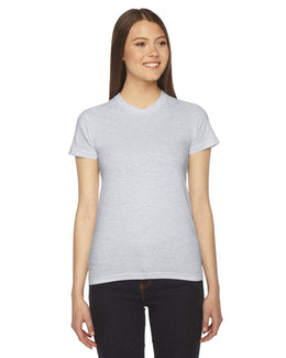 American Apparel Ladies Fine Jersey Short Sleeve T-Shirt 2102W | Ash Grey - Front