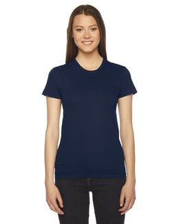 American Apparel Ladies Fine Jersey Short Sleeve T-Shirt 2102W | Navy - Front