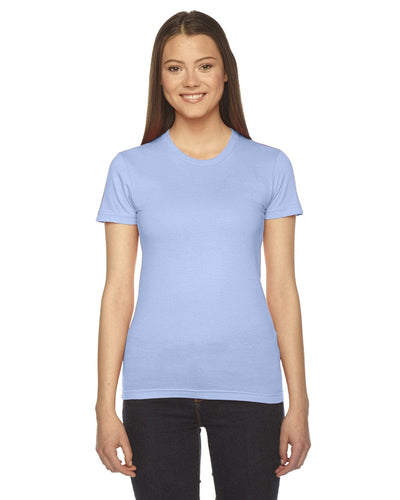 American Apparel Ladies Fine Jersey Short Sleeve T-Shirt 2102W | Baby Blue - Front