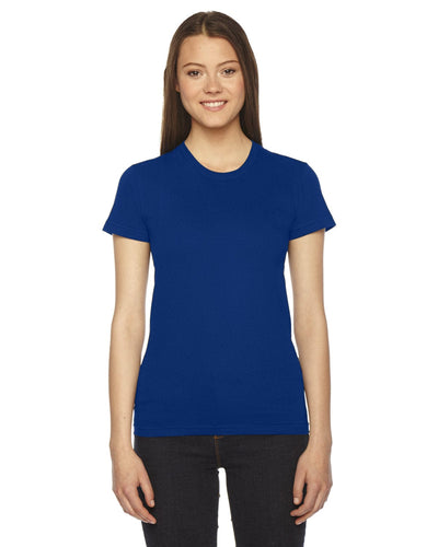 American Apparel Ladies Fine Jersey Short Sleeve T-Shirt 2102W | Lapis - Front
