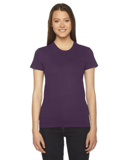 American Apparel Ladies Fine Jersey Short Sleeve T-Shirt 2102W | Eggplant - Front