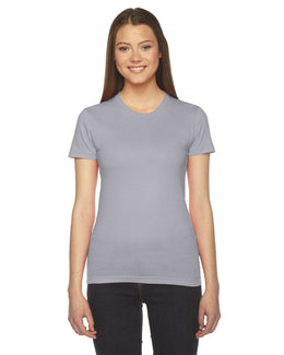 American Apparel Ladies Fine Jersey Short Sleeve T-Shirt 2102W | Slate - Front
