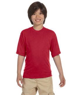 Jerzees Youth 100% Polyester Crew T-Shirt 21B | True Red - Front