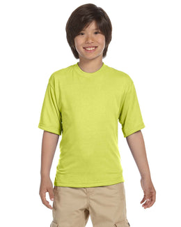 Jerzees Youth 100% Polyester Crew T-Shirt 21B | Safety Green - Front