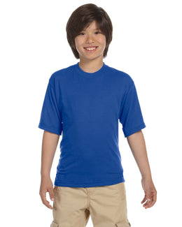 Jerzees Youth 100% Polyester Crew T-Shirt 21B | Royal - Front