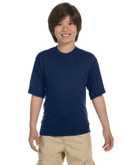 Jerzees Youth 100% Polyester Crew T-Shirt 21B | J Navy - Front