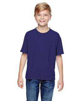 Jerzees Youth 100% Polyester Crew T-Shirt 21B | Deep Purple - Front