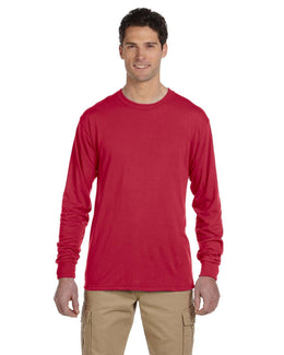 Jerzees 100% Polyester Long Sleeve T-Shirt 21ML | True Red - Front