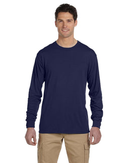 Jerzees 100% Polyester Long Sleeve T-Shirt 21ML | J Navy - Front