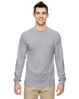 Jerzees 100% Polyester Long Sleeve T-Shirt 21ML | Silver - Front